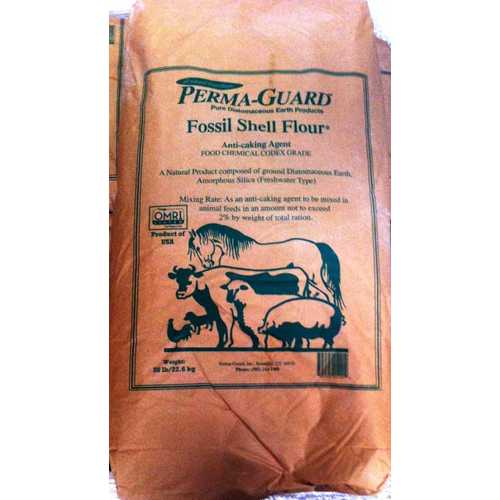 PREMIUM Fossil Shell Flour®: Food Grade DE Diatomaceous Earth - Organic -  22.68kg